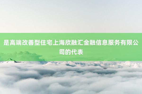 是高端改善型住宅上海欣融汇金融信息服务有限公司的代表